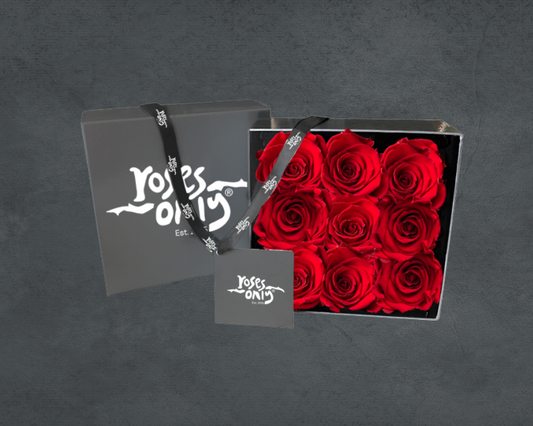 9 Red Infinity Preserved Roses