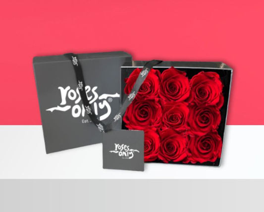 9 Red Infinity Preserved Roses