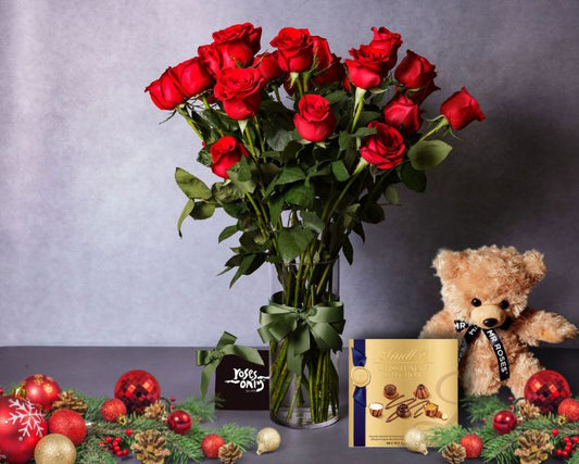 Merry Red Roses Christmas Bundles