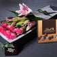 Pink Oriental Lilies, Pink Roses & Gifts