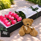 Pink Roses & Teddy