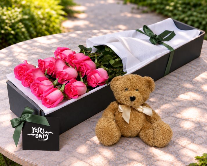 Pink Roses & Teddy