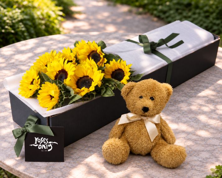 Sunflowers & Teddy