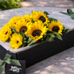 sunflowers in gift box