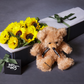 Mother's Day Flowers - Sunflowers & Teddy Bear Gift Bundle